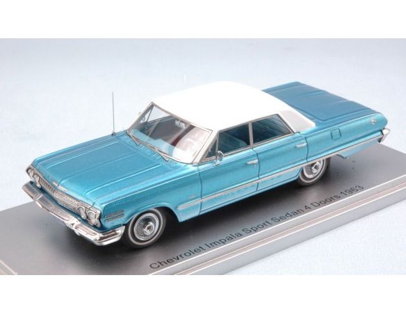 Kess Model KS43027001 CHEVROLET IMPALA SPORT SEDAN 4 DOORS 1963 MET.BLUE ED.LIM.PCS 250 1:43 Modellino