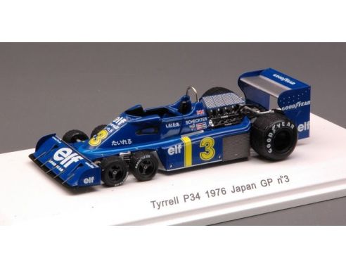 Reve Collection REVE70026 TYRRELL P 34 J.SCHECKTER 1976 N.3 RETIRED JAPAN GP 1:43 Modellino