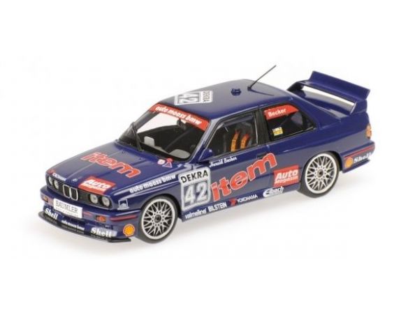 MINICHAMPS 430922042 BMW M3 ITEM MAAS BMW HARALD BECKER DTM 1992 Modellino