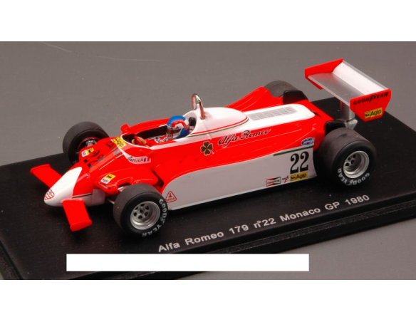 Spark Model S1790 A.ROMEO 179 P.DEPAILLER 1980 N.22 MONACO GP 1:43 Formula 1