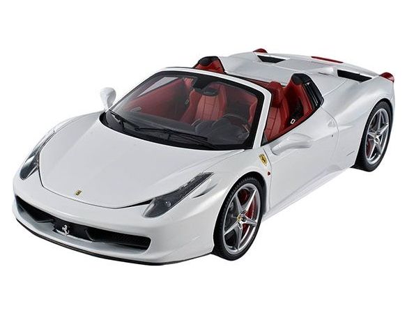 Hot Wheels HWW1178 FERRARI 458 SPIDER 2011 WHITE PEARL 1:18 Auto Stradali