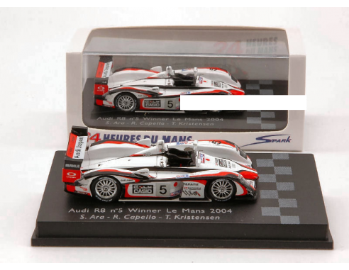 Spark Model S87LM04 AUDI R 8 N.5 WINNER LM 2004 1:87 Modellino