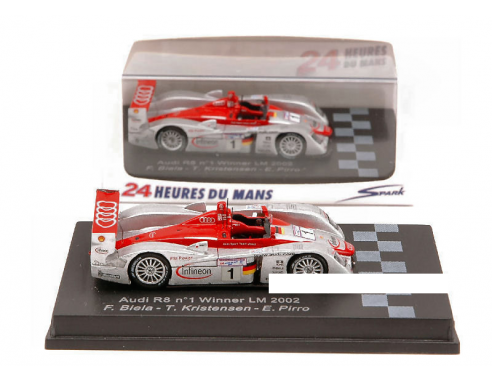 Spark Model S87LM02 AUDI R 8 N.1 WINNER LM 2008 1:87 Modellino
