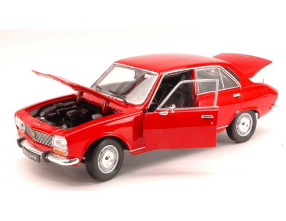 Welly WE8001 PEUGEOT 504 1974 RED 1:18 Modellino