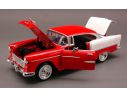 Motormax MTM73229RD CHEVY BEL AIR 1955 RED/WHITE 1:24 Modellino