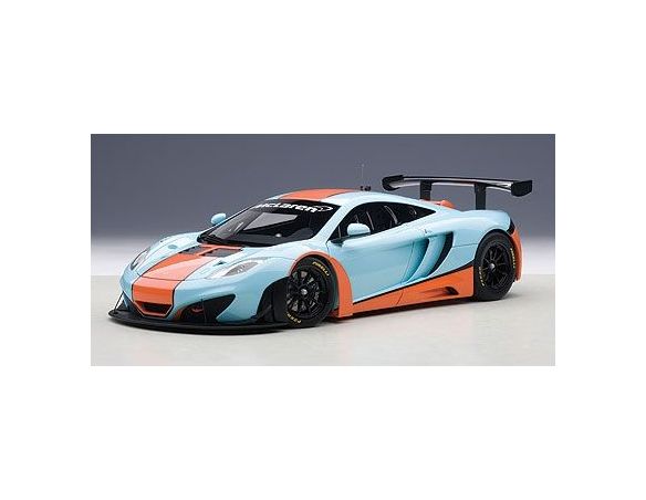 AUTOART AA81343 MC LAREN 12C GT3 AZZURRO/ARANCIONE 1:18 Modellino