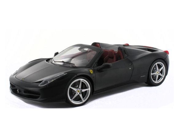 Hot Wheels HWX5485 FERRARI 458 ITALIA SPIDER 2011 MATT BLACK 1:18 Auto Stradali