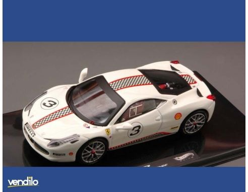 Hot Wheels HWX5505 FERRARI 458 ITALIA CHALLENGE WHITE 1:43 Modellino