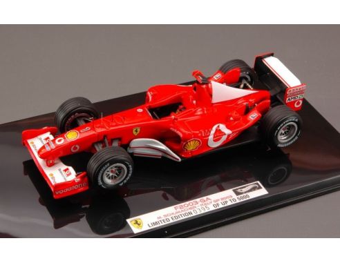 Hot Wheels HWX5514 FERRARI M.SCHUMACHER 2003 N.1 ITALY GP 1:43 Modellino