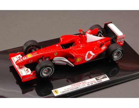 Hot Wheels HWX5514 FERRARI M.SCHUMACHER 2003 N.1 ITALY GP 1:43 Modellino