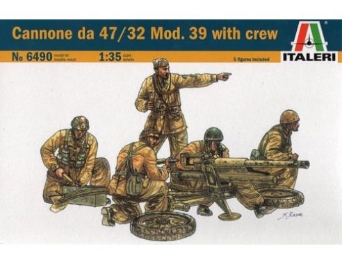 Italeri IT6490 CANNONE DA 47/32 MOD.39 W/CREW KIT 1:35 Modellino