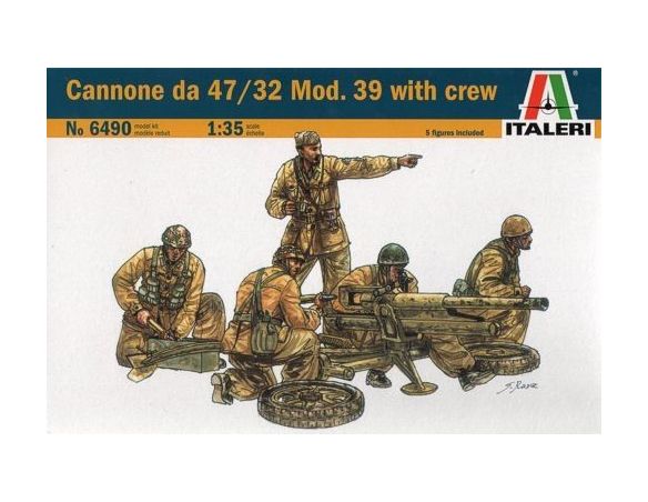 Italeri IT6490 CANNONE DA 47/32 MOD.39 W/CREW KIT 1:35 Modellino