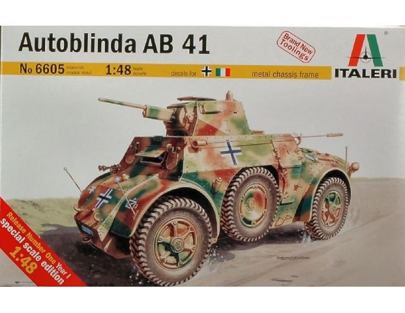 Italeri IT6605 AUTOBLINDA AB 41 KIT 1:48 Modellino