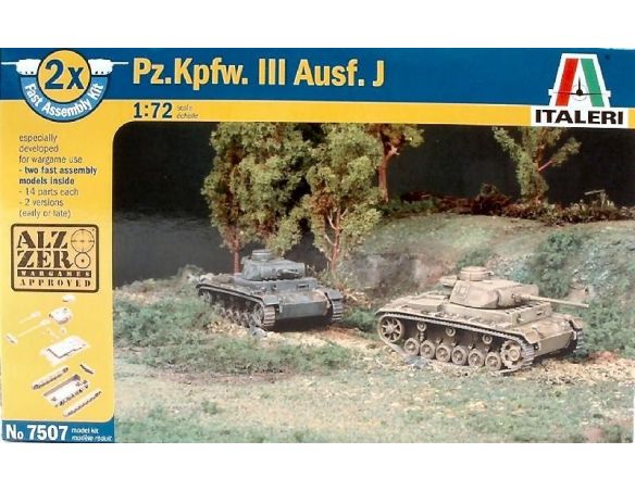 Italeri IT7507 CARRO ARMATO PZ KPFW AUSF J KIT 1:72 Modellino