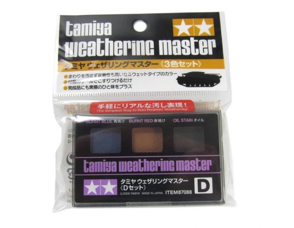 TAMIYA 87088 weathering master D (Burnt Blue/Red/ Oil stain Modellismo
