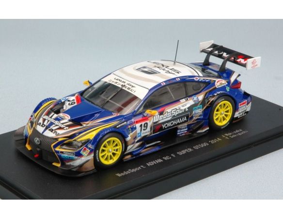 Ebbro EB45069 LEXUS RC F N.19 15th SUPER GT500 2014 J.WAKISAKA-Y.SEKIGUCHI 1:43 Modellino