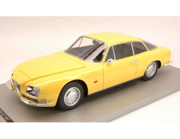 Tecnomodel TMD1813A ALFA ROMEO 2600 SZ (SPRINT ZAGATO) 1965 GIALLO SENAPE LIM.PCS 80 1:18 Modellino