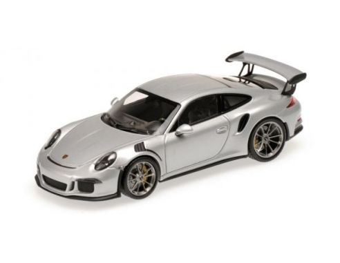 MINICHAMPS 410063220 PORSCHE 911 GT3RS 991 SILVER METALLIC 2014 Modellino