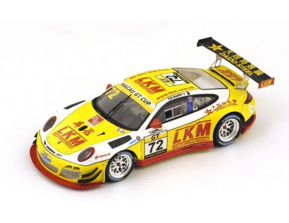 Spark Model SA074 PORSCHE GT3 R N.72 8th MACAU GP GT CUP 2014 E.BAMBER 1:43 Modellino