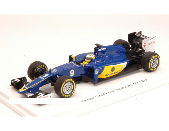 Spark Model S4608 SAUBER C34 FERRARI M.ERICSSON 2015 N.9 8th AUSTRALIAN GP 1:43 Modellino
