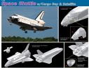 Dragon D11004 SPACE SHUTTLE W/CARGO BAY AND SATELLITE KIT 1:144 Modellino
