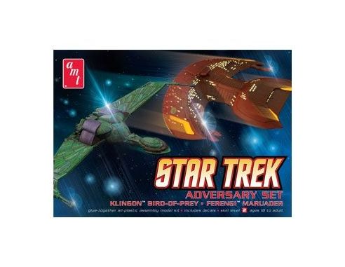 AMT AMTS752 STAR TREK ADVERSARY SET (2x cm 9) KIT Modellino