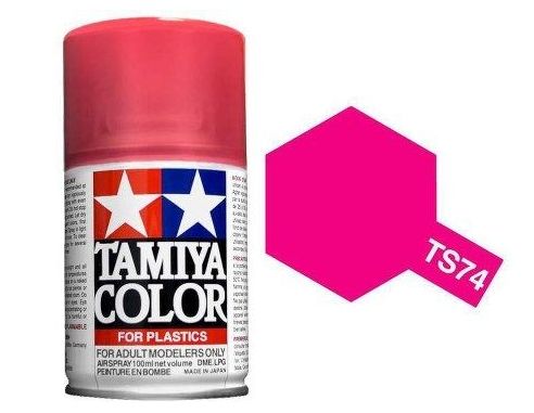 Tamiya Bomboletta TS74 CLEAR RED 100ml Spray Color per plastica