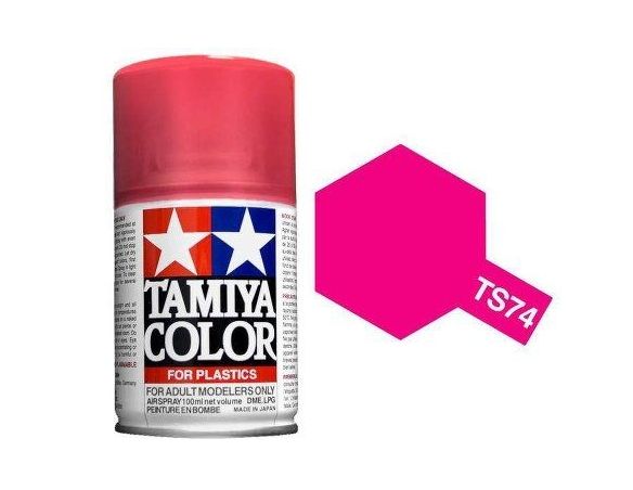 Tamiya Bomboletta TS74 CLEAR RED 100ml Spray Color per plastica