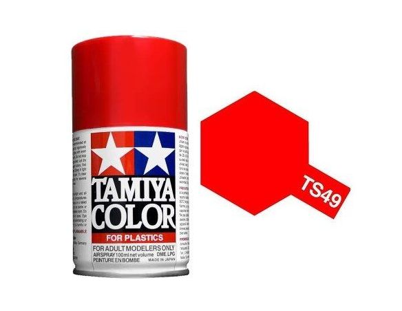 Tamiya Bomboletta TS49 BRIGHT RED 100ml Spray Color per plastica