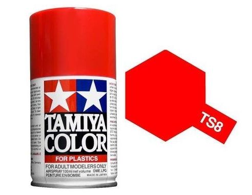 Tamiya Bomboletta TS8 ITALIAN RED 100ml Spray Color per plastica