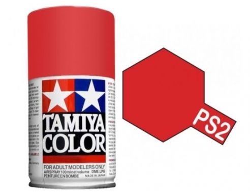Tamiya Bomboletta PS2 RED 100ml Spray Color per policarbonato 