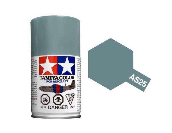 Tamiya Bomboletta AS25 Dark Ghost Grey Spray Color Per Aircraft