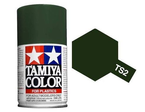 Tamiya Bomboletta Spray TS2 DARK GREEN Color Per Plastica