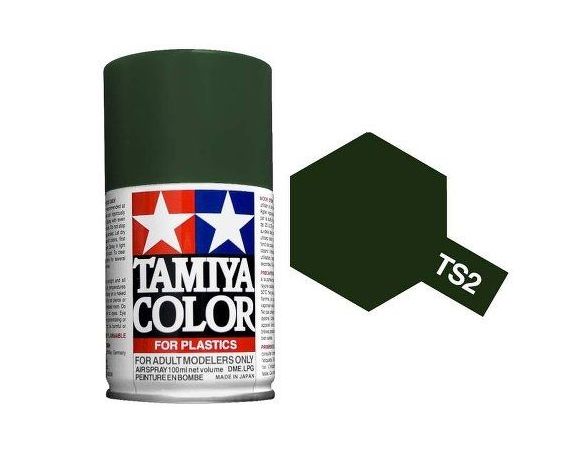 Tamiya Bomboletta Spray TS2 DARK GREEN Color Per Plastica