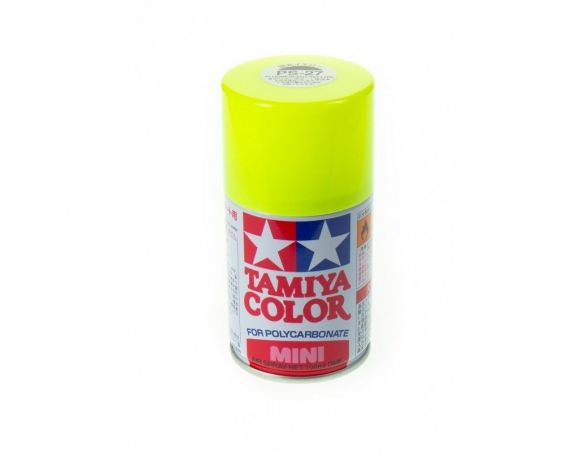 Tamiya Bomboletta Spray PS27 FLUORESCENT YELLOW Color Per Policarbonato