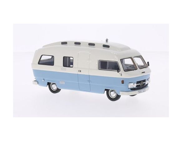 Neo Scale Models NEO45627 MERCEDES L206D ORION II CAMPER WHITE/LIGHT BLUE 1:43 Modellino
