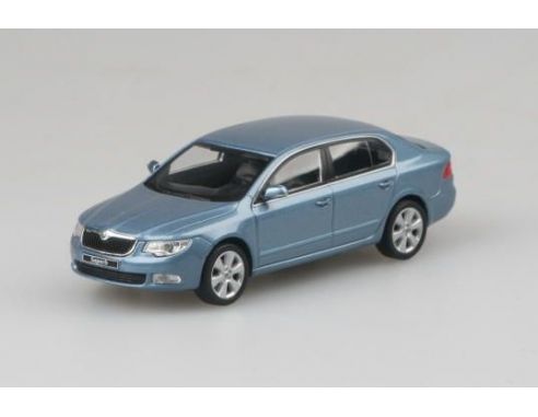 Abrex AB010CE SKODA SUPERB II 2009 SATIN GREY METALLIC 1:43 Modellino
