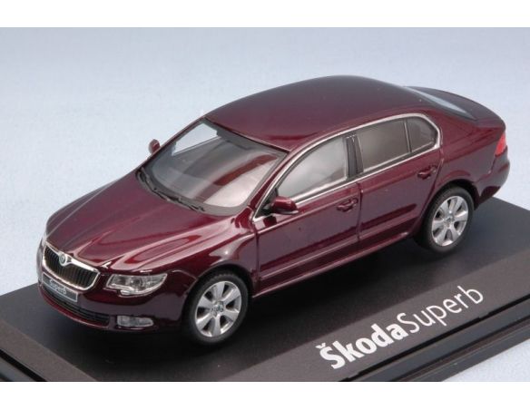 Abrex AB010JB SKODA SUPERB II 2009 ROSSO BRUNELLO METALLIC 1:43 Modellino
