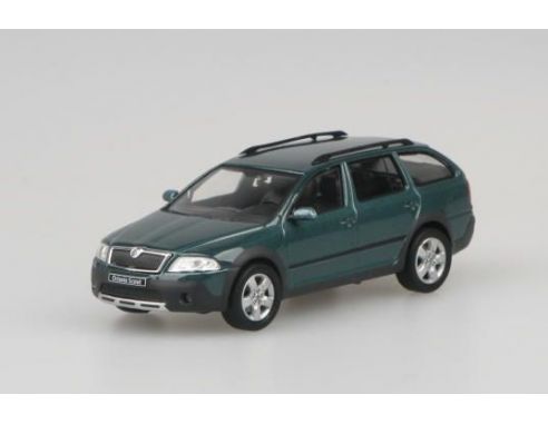 Abrex AB011Q SKODA OCTAVIA COMBI SCOUT 2005 GREEN ISLAND METALLIC 1:43 Modellino