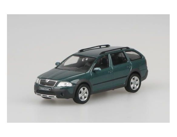 Abrex AB011Q SKODA OCTAVIA COMBI SCOUT 2005 GREEN ISLAND METALLIC 1:43 Modellino