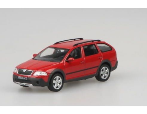 Abrex AB011B SKODA OCTAVIA COMBI SCOUT 2005 RED CORRIDA 1:43 Modellino