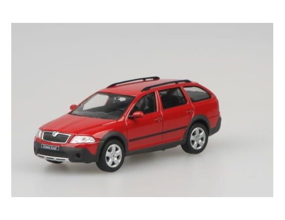 Abrex AB011B SKODA OCTAVIA COMBI SCOUT 2005 RED CORRIDA 1:43 Modellino