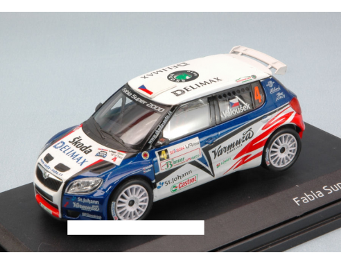 Abrex AB603TG SKODA FABIA S2000 N.4 WINNER VALASSKA RALLY 2010 J.VALOUSEK-Z.HRUZA 1:43 Modellino