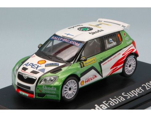 Abrex AB603TD SKODA FABIA S2000 N.1 3rd CZECH RALLY 2009  J.HANNINEN-M.MARKKULA 1:43 Modellino