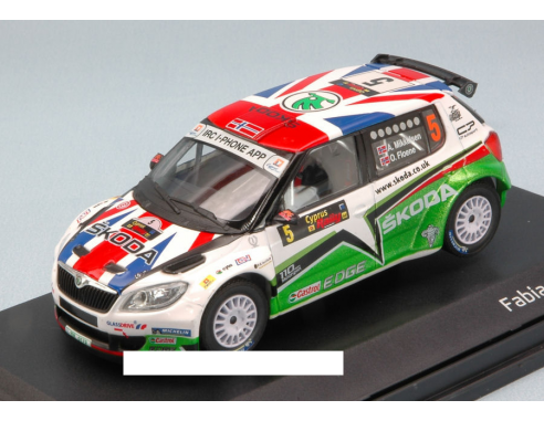 Abrex AB604TO SKODA FABIA S2000 N.5 WINNER CYPRUS RALLY 2011 A.MIKKELSEN-O.FLOENE 1:43 Modellino