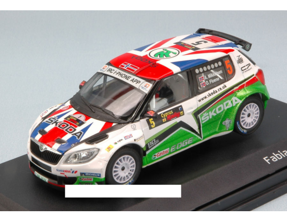Abrex AB604TO SKODA FABIA S2000 N.5 WINNER CYPRUS RALLY 2011 A.MIKKELSEN-O.FLOENE 1:43 Modellino