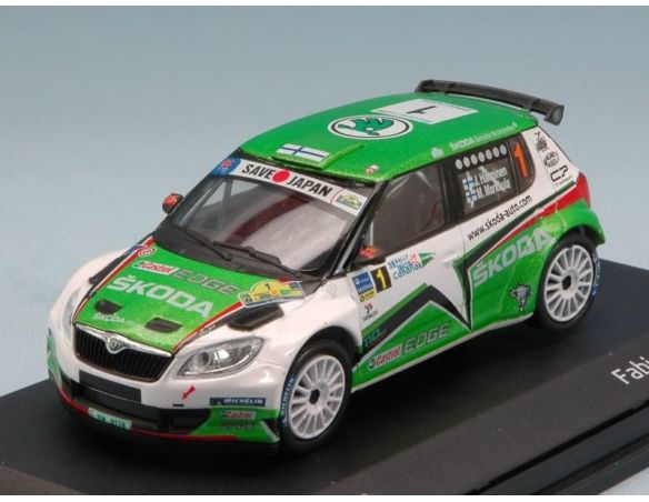 Abrex AB604TN SKODA FABIA S2000 N.1 WINNER R.CANARIAS 2011 J.HANNINEN-M.MARKKULA 1:43 Modellino