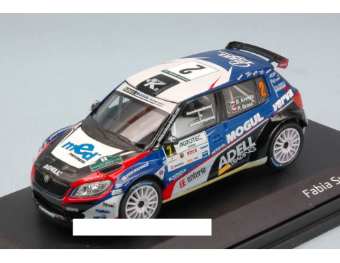 Abrex AB604N SKODA FABIA S2000 N.2 2nd RALLY HUSTOPECE 2011 R.KRESTA-P.GROSS 1:43 Modellino