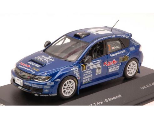 Ixo model MDC022 SUBARU IMPREZA WRX STI N.7 RALLY HOKKAIDO 2009 ARAI-MACNEALL 1:43 Modellino