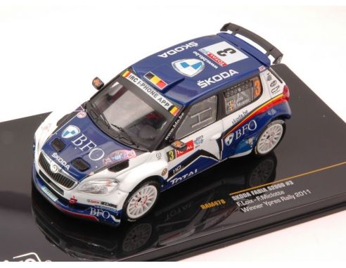 Ixo model RAM478 SKODA FABIA S2000 N.3 WINNER YPRES RALLY 2011 LOIX-MICLOTTE 1:43 Modellino